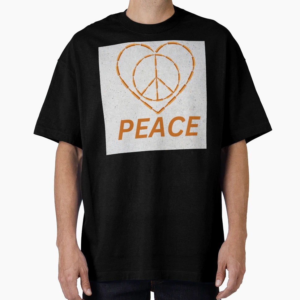 Peace Heart T-Shirt - Casual Everyday Wear Unisex - T-Shirt, Sweatshirt, Hoodie