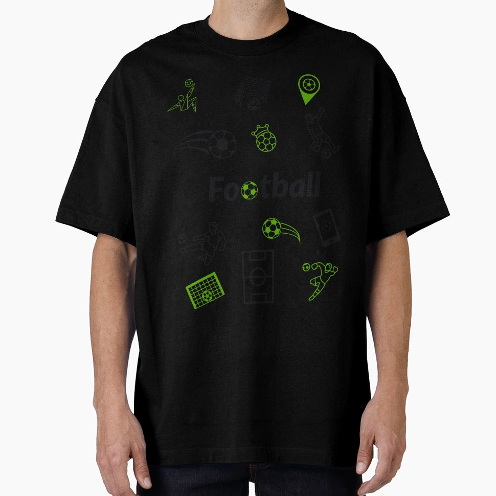 Football Pattern T-Shirt - Casual Everyday Wear Unisex - T-Shirt, Sweatshirt, Hoodie