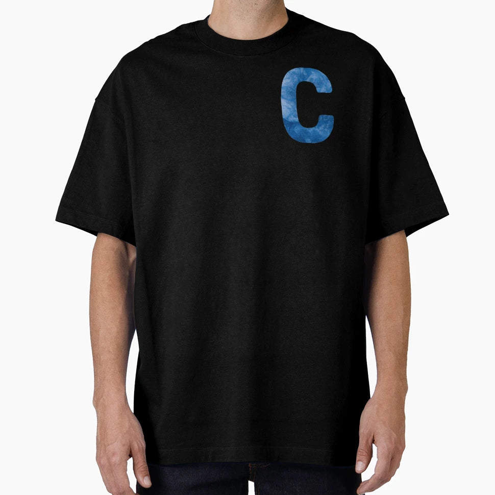 Blue Tie Dye Letter C T-Shirt - Novelty Apparel for Adults - T-Shirt, Sweatshirt, Hoodie