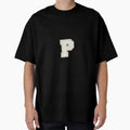 P Letter Patch T-Shirt - Novelty Apparel for Adults - T-Shirt, Sweatshirt, Hoodie