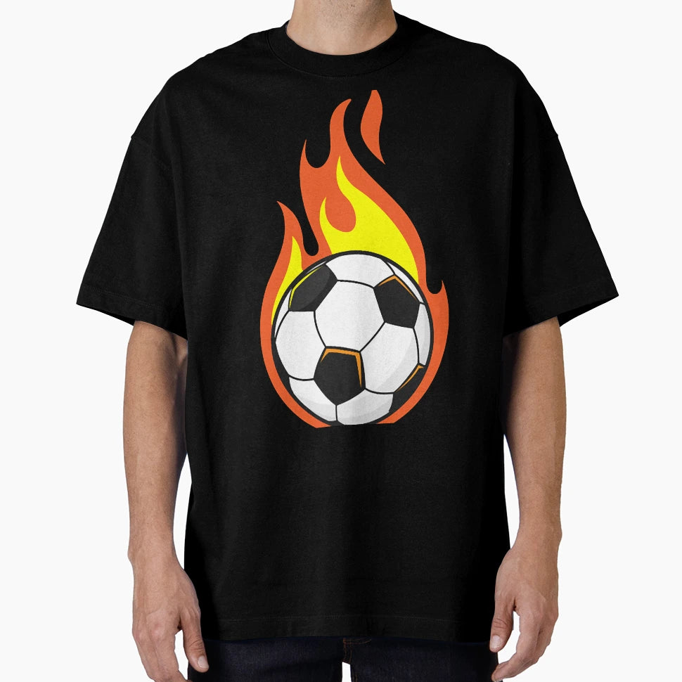 Soccer Fire T-Shirt - Custom Art Print for Adults - T-Shirt, Sweatshirt, Hoodie