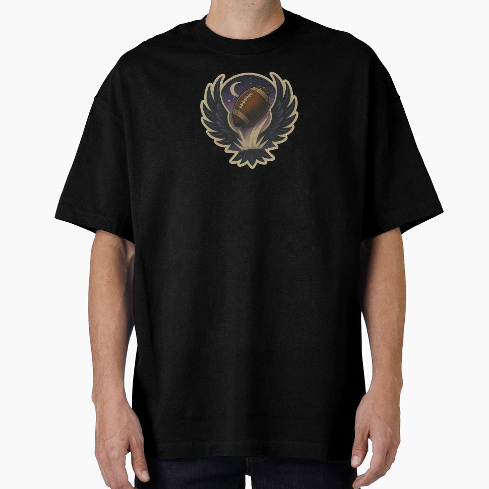Moonlit Winged Emblem T-Shirt - Graphic Print Unisex - T-Shirt, Sweatshirt, Hoodie