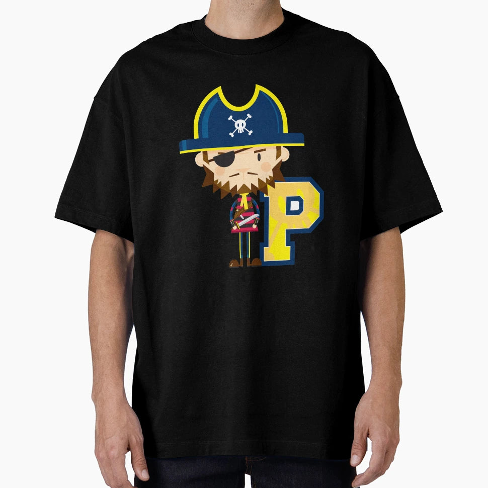 P Is Pirate Educational Illustration T-Shirt - Trendy Graphic for Adults - T-Shirt, Sweatshirt, Hoodie