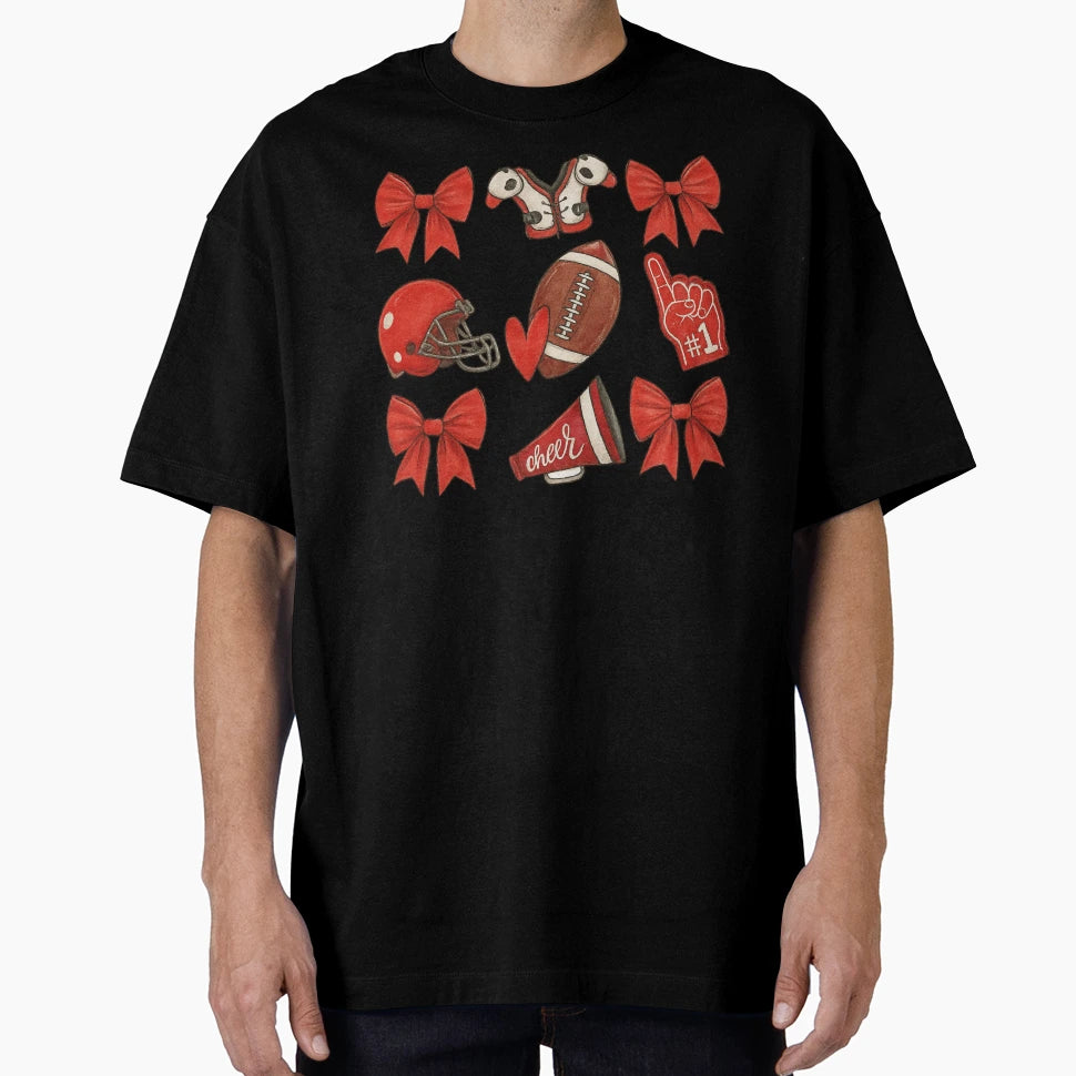 Football And Cheer Elements T-Shirt - Fun Novelty Design Men Women - T-Shirt, Sweatshirt, Hoodie