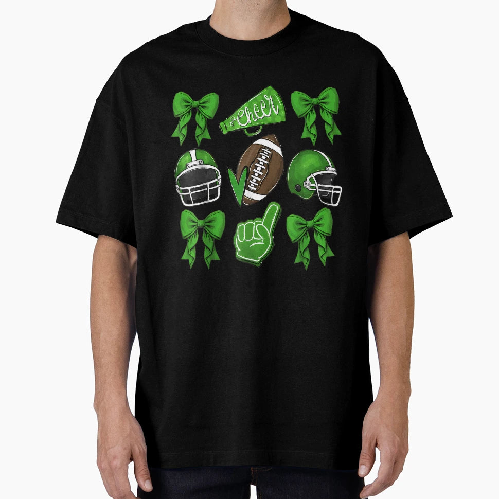 Football Coquette Bow Football Mom T-Shirt - Fun Novelty Design Unisex - T-Shirt, Sweatshirt, Hoodie