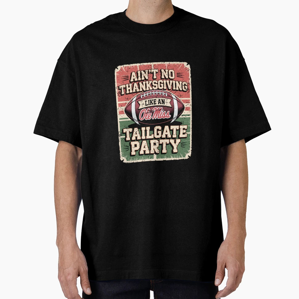 Ole Miss Football Tailgate Party T-Shirt - Minimalist Print for Adults - T-Shirt, Sweatshirt, Hoodie