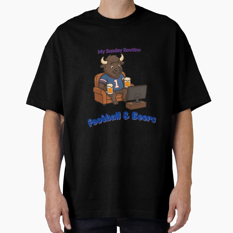 Buffalo Bills My Sunday Routine Billy T-Shirt - Graphic Print Unisex - T-Shirt, Sweatshirt, Hoodie