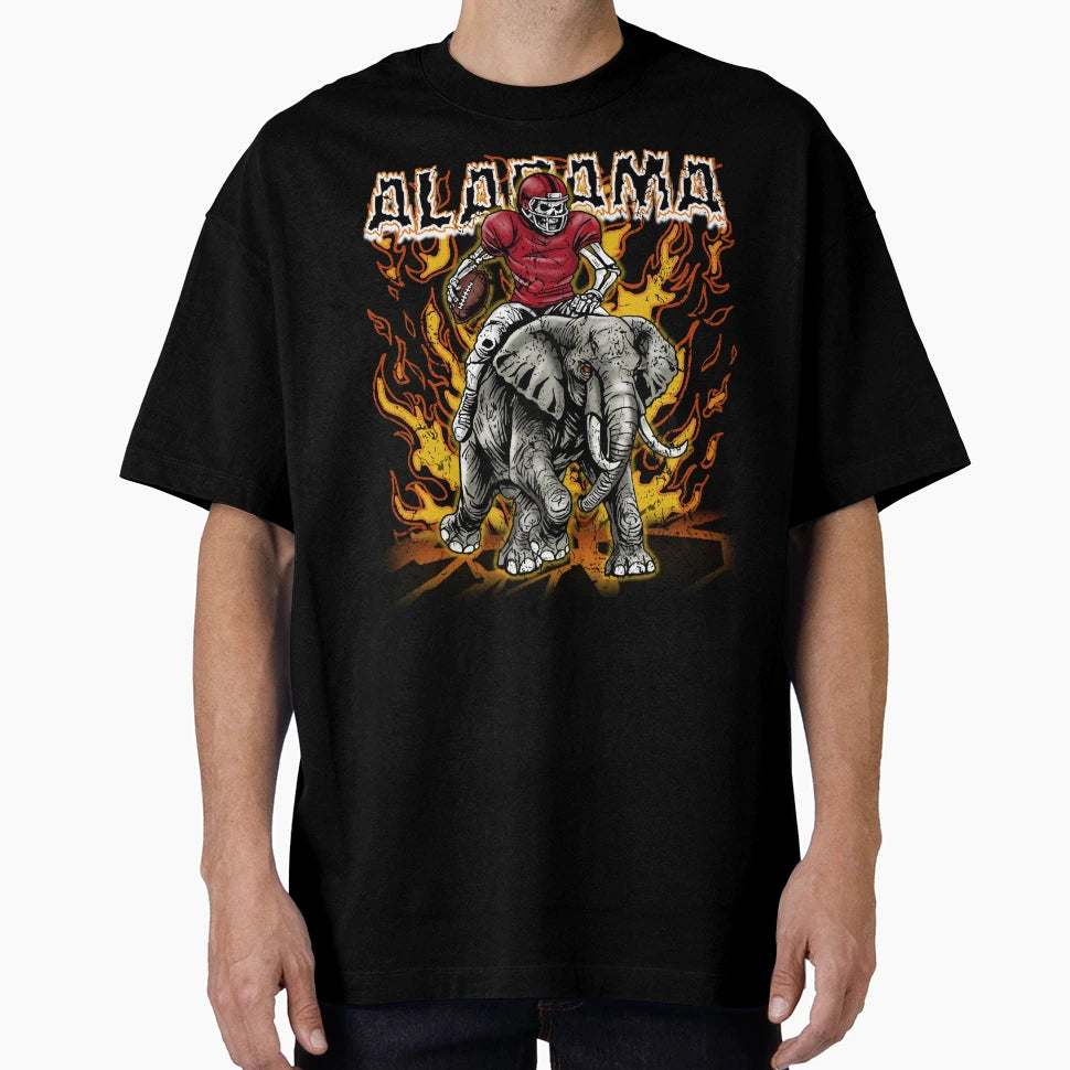 Alabama Football Skull T-Shirt - Unique Graphic for Adults - T-Shirt, Sweatshirt, Hoodie