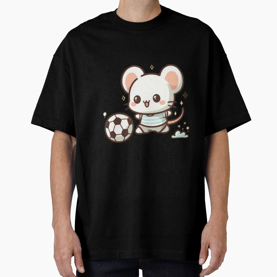 Mouse Playing Soccer T-Shirt - Novelty Apparel Men Women - T-Shirt, Sweatshirt, Hoodie