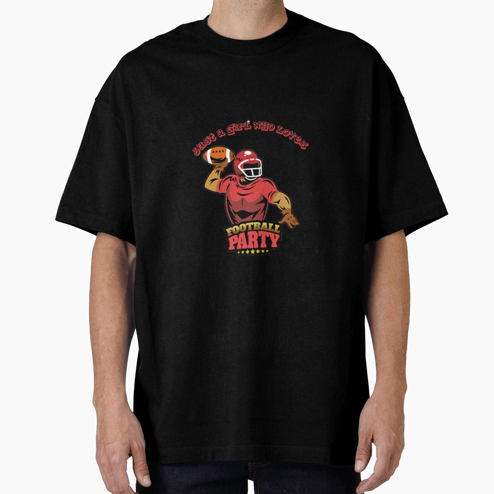 Copy Just Who Loves Football T-Shirt - Trendy Graphic Men Women - T-Shirt, Sweatshirt, Hoodie