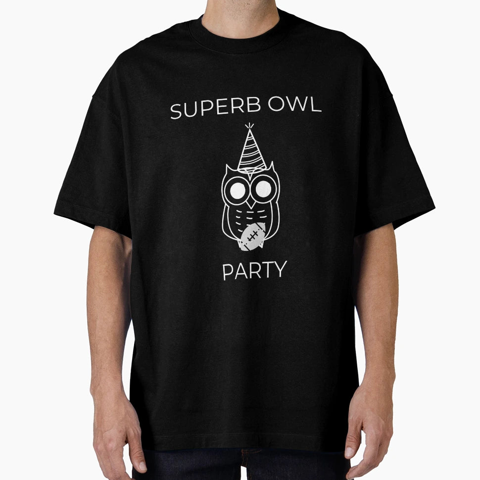 Superb Owl Party Invite Funny Football T-Shirt - Graphic Print for Adults - T-Shirt, Sweatshirt, Hoodie