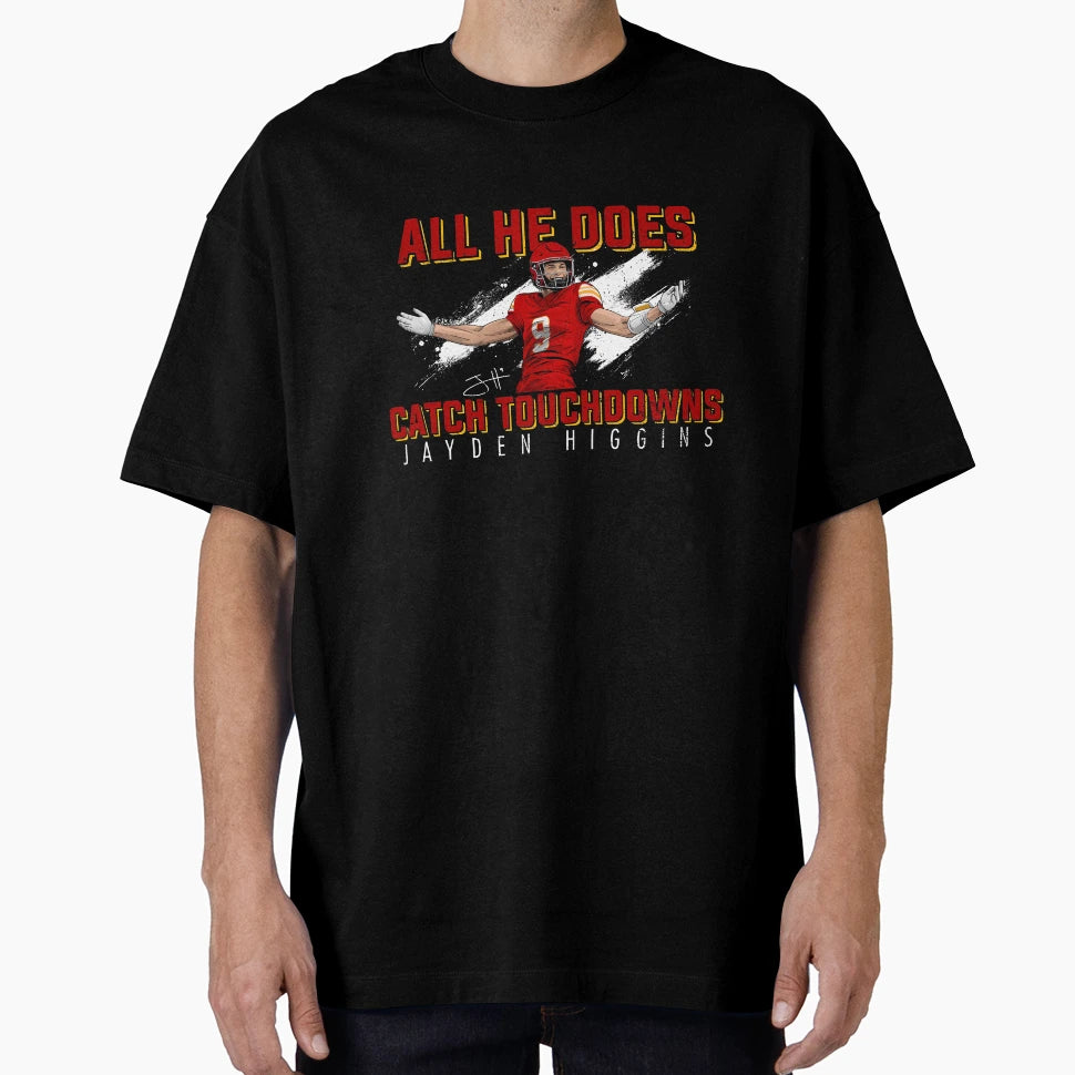 Catch Touchdowns T-Shirt - Graphic Print Unisex - T-Shirt, Sweatshirt, Hoodie