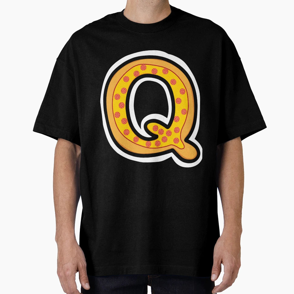 Pizza Q T-Shirt - Minimalist Print Men Women - T-Shirt, Sweatshirt, Hoodie