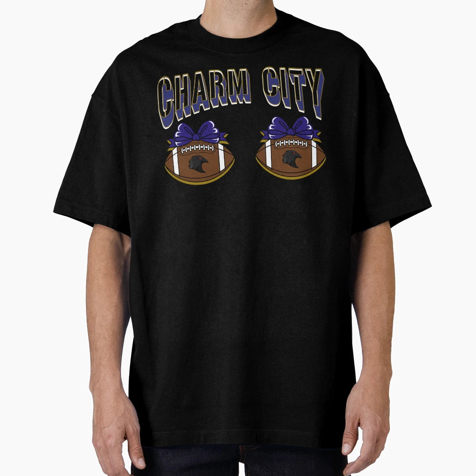 Baltamore Football Football Gifts Charm T-Shirt - Unique Graphic Men Women - T-Shirt, Sweatshirt, Hoodie
