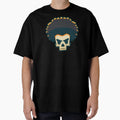 Skull Afro Hairstyle Ver 2 T-Shirt - Graphic Print for Adults - T-Shirt, Sweatshirt, Hoodie