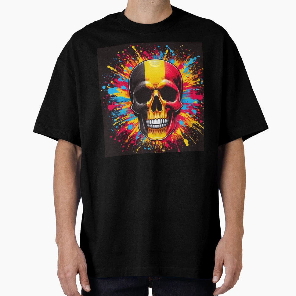 Belgium Skull T-Shirt - Trendy Graphic Men Women - T-Shirt, Sweatshirt, Hoodie