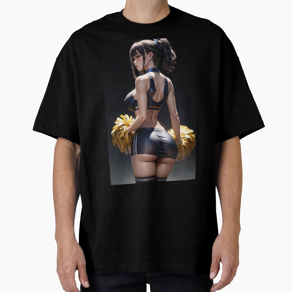 Anime Cheerleader T-Shirt - Custom Art Print for Adults - T-Shirt, Sweatshirt, Hoodie