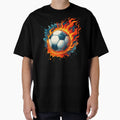 Fiery Soccer Ball Motion Paint T-Shirt - Fun Novelty Design Men Women - T-Shirt, Sweatshirt, Hoodie
