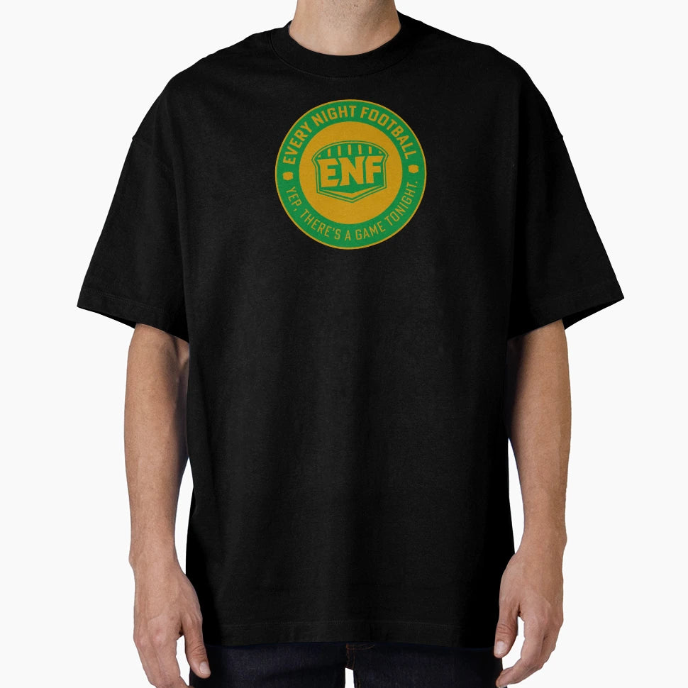 Every Night Football Circular Slogan T-Shirt - Unique Graphic for Adults - T-Shirt, Sweatshirt, Hoodie