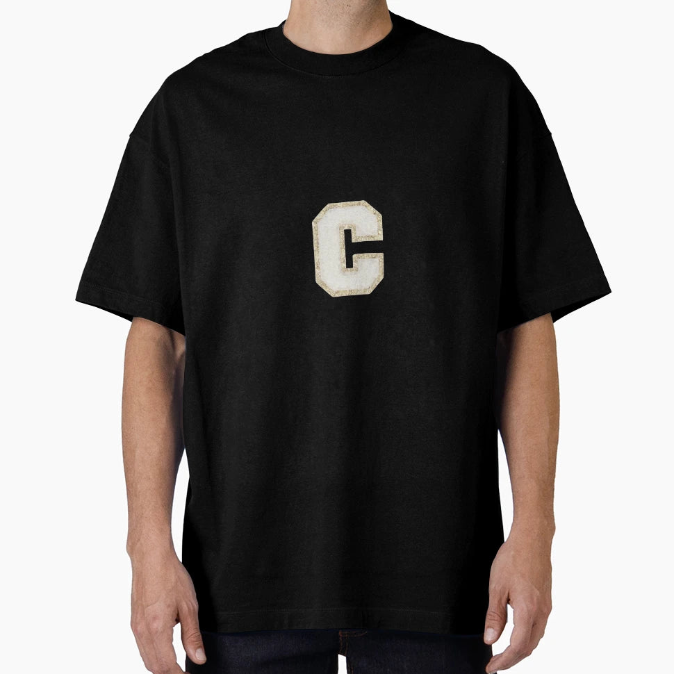 C Letter Patch T-Shirt - Aesthetic Graphic for Adults - T-Shirt, Sweatshirt, Hoodie