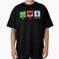 Peace Love Motorcycles T-Shirt - Fun Novelty Design Unisex - T-Shirt, Sweatshirt, Hoodie