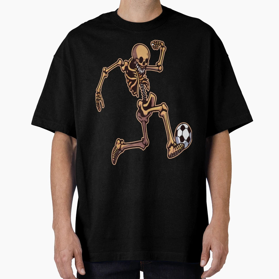 Soccer Skeleton Halloween Soccer T-Shirt - Casual Everyday Wear Unisex - T-Shirt, Sweatshirt, Hoodie