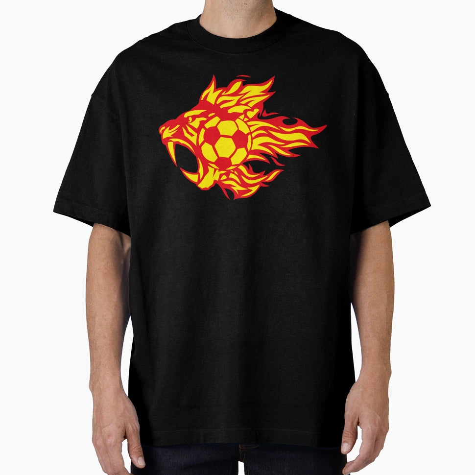 Football Tiger Flame Fire Logo Animal T-Shirt - Aesthetic Graphic Unisex - T-Shirt, Sweatshirt, Hoodie