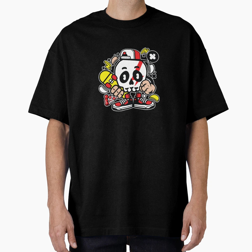 Skull Skater T-Shirt - Aesthetic Graphic Men Women - T-Shirt, Sweatshirt, Hoodie