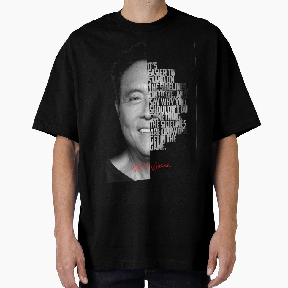 Black And White Robert Kiyosaki T-Shirt - Casual Everyday Wear for Adults - T-Shirt, Sweatshirt, Hoodie