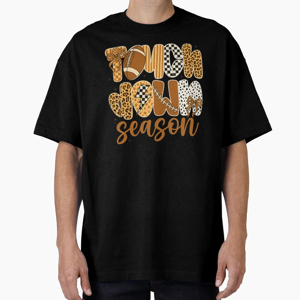 Trendy Football Touchdown Season T-Shirt - Minimalist Print for Adults - T-Shirt, Sweatshirt, Hoodie