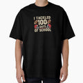 I Tackled 100 Days School Football Player T-Shirt - Graphic Print Unisex - T-Shirt, Sweatshirt, Hoodie
