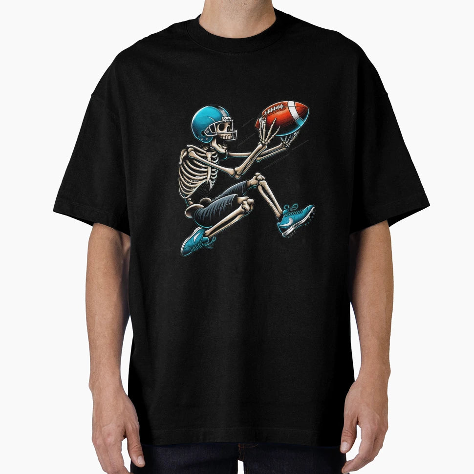American Football Skeleton Halloween T-Shirt - Trendy Graphic Unisex - T-Shirt, Sweatshirt, Hoodie