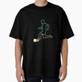 Minimal Neon Soccer Kick Line Art Football T-Shirt - Unique Graphic Unisex - T-Shirt, Sweatshirt, Hoodie