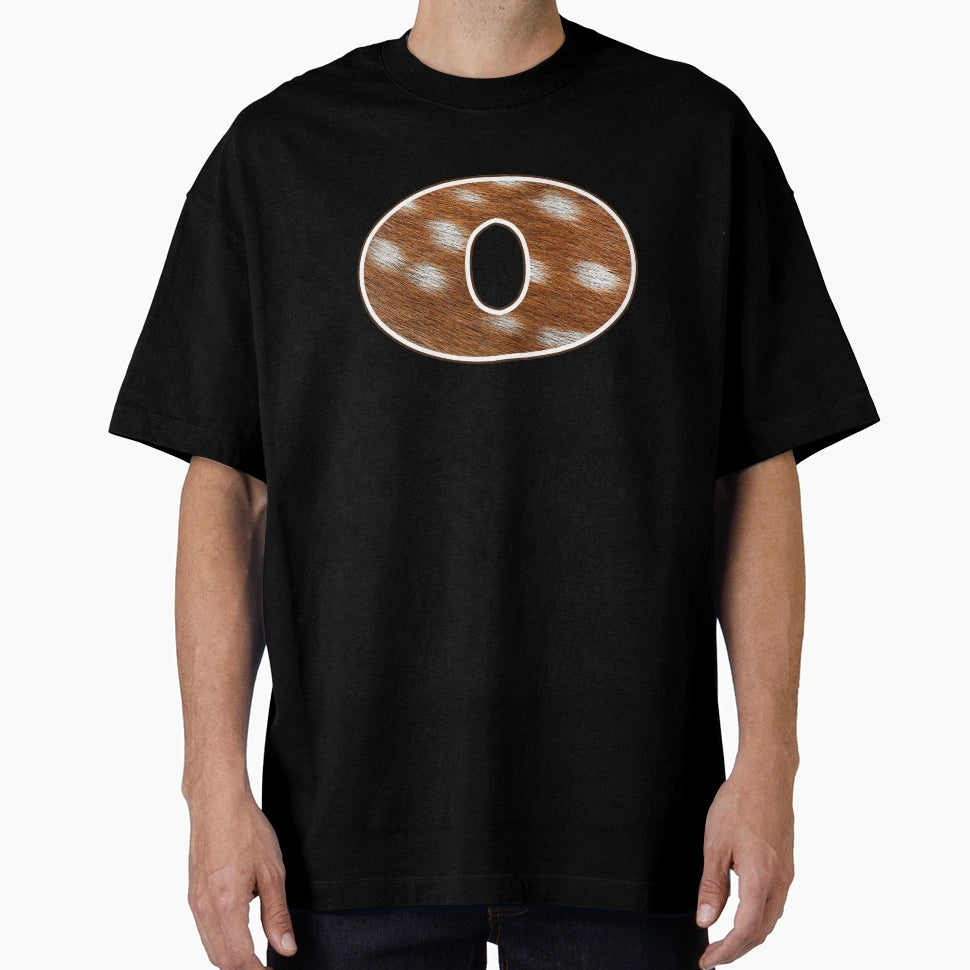 Deer Fur Texture Letter O T-Shirt - Novelty Apparel for Adults - T-Shirt, Sweatshirt, Hoodie