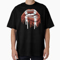 Football Lips Cheerleader Mom Big Game T-Shirt - Graphic Print for Adults - T-Shirt, Sweatshirt, Hoodie