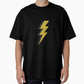 Gold And Black Glitter Lightning T-Shirt - Graphic Print for Adults - T-Shirt, Sweatshirt, Hoodie