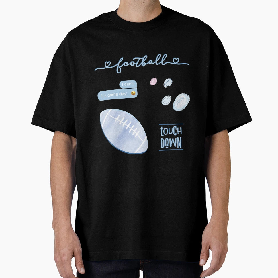 Light Blue Watercolor Football Pack T-Shirt - Novelty Apparel for Adults - T-Shirt, Sweatshirt, Hoodie
