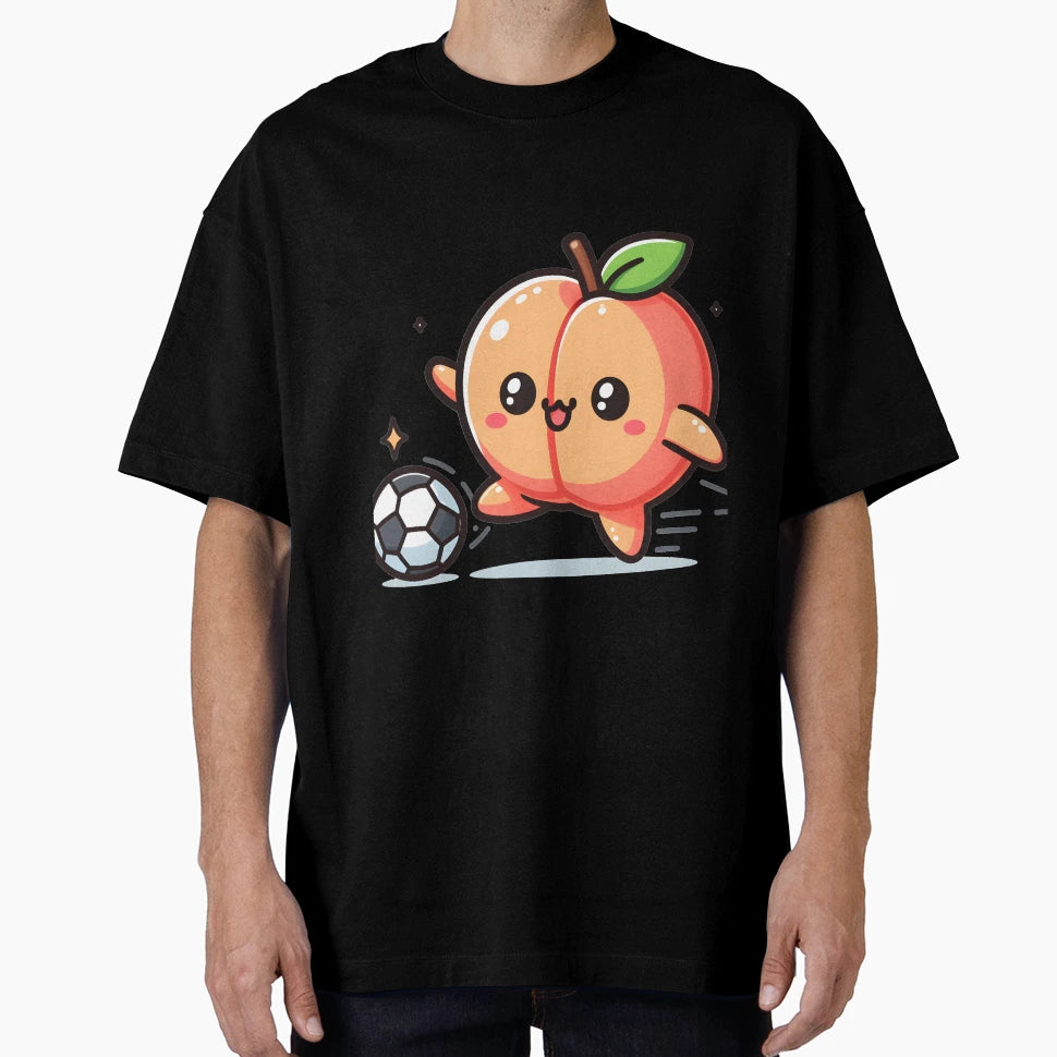 Kawaii Peach Soccer Shoes Playing Soccer T-Shirt - Trendy Graphic Unisex - T-Shirt, Sweatshirt, Hoodie