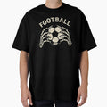 Football Skull Hands Holding Ball T-Shirt - Unique Graphic Unisex - T-Shirt, Sweatshirt, Hoodie