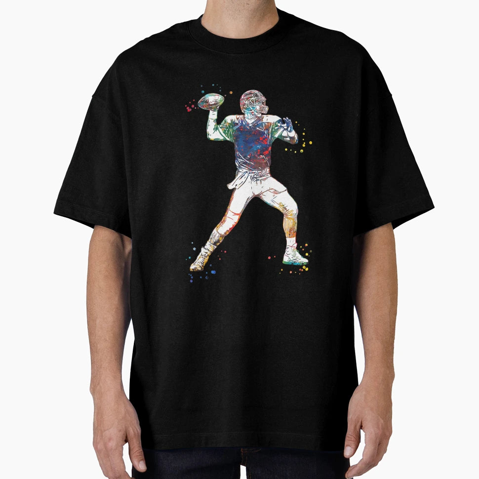 American Football Player T-Shirt - Graphic Print Unisex - T-Shirt, Sweatshirt, Hoodie