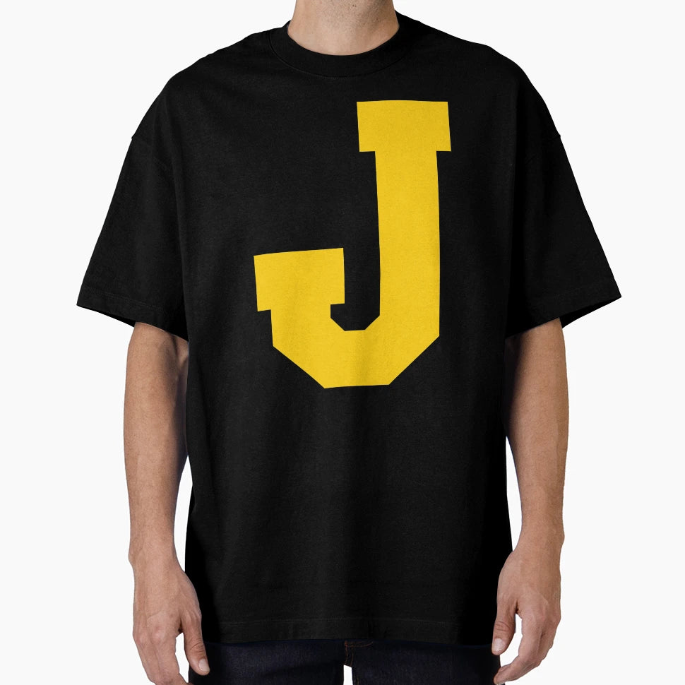 Alphabet Yellow J Sports Letter J T-Shirt - Aesthetic Graphic for Adults - T-Shirt, Sweatshirt, Hoodie