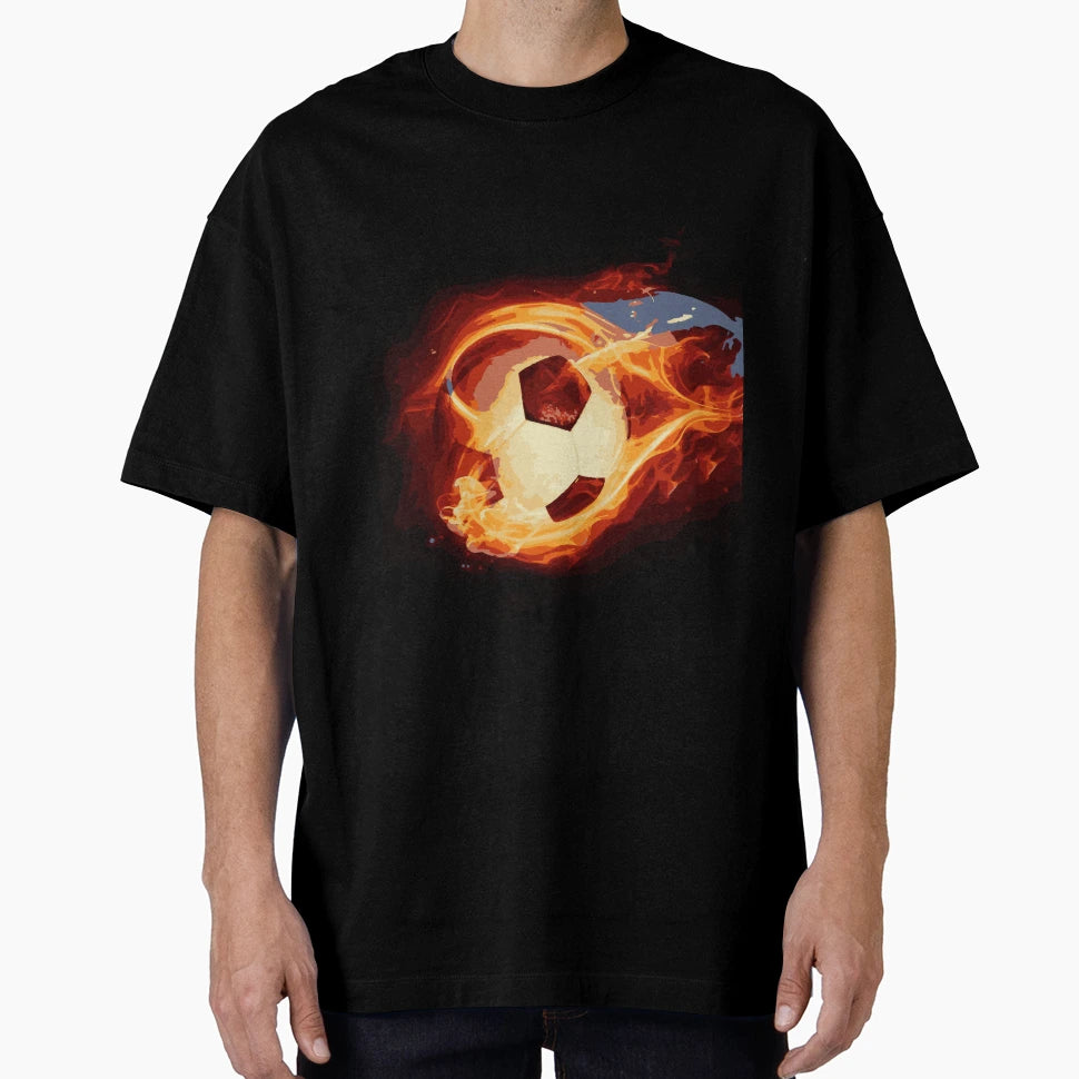 Football Fire T-Shirt - Graphic Print for Adults - T-Shirt, Sweatshirt, Hoodie