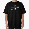 Brazil Vibes Tropical Football Samba T-Shirt - Graphic Print for Adults - T-Shirt, Sweatshirt, Hoodie