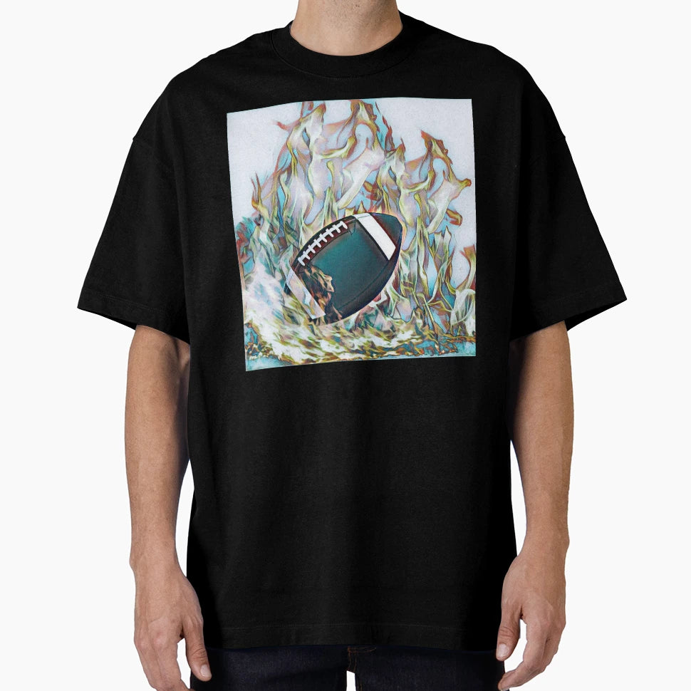 Football Fire T-Shirt - Casual Everyday Wear Unisex - T-Shirt, Sweatshirt, Hoodie