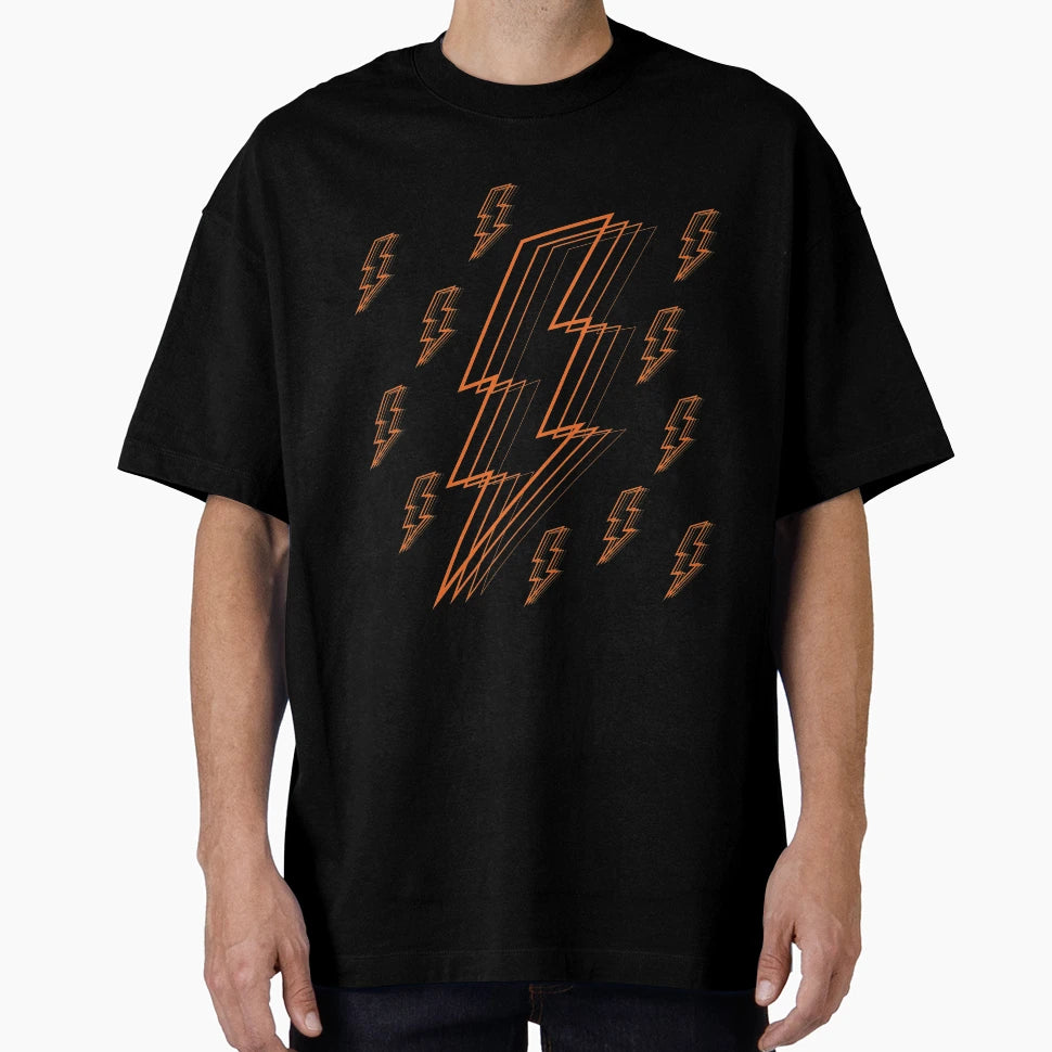 Orange Lightening Bolts T-Shirt - Minimalist Print for Adults - T-Shirt, Sweatshirt, Hoodie