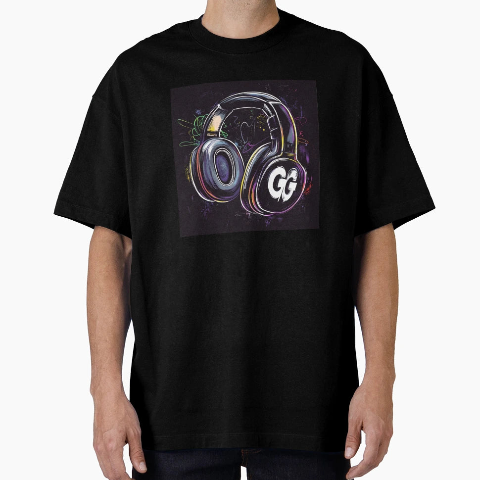 Gg Headphones Artistic Gamer Audio T-Shirt - Graphic Print Men Women - T-Shirt, Sweatshirt, Hoodie