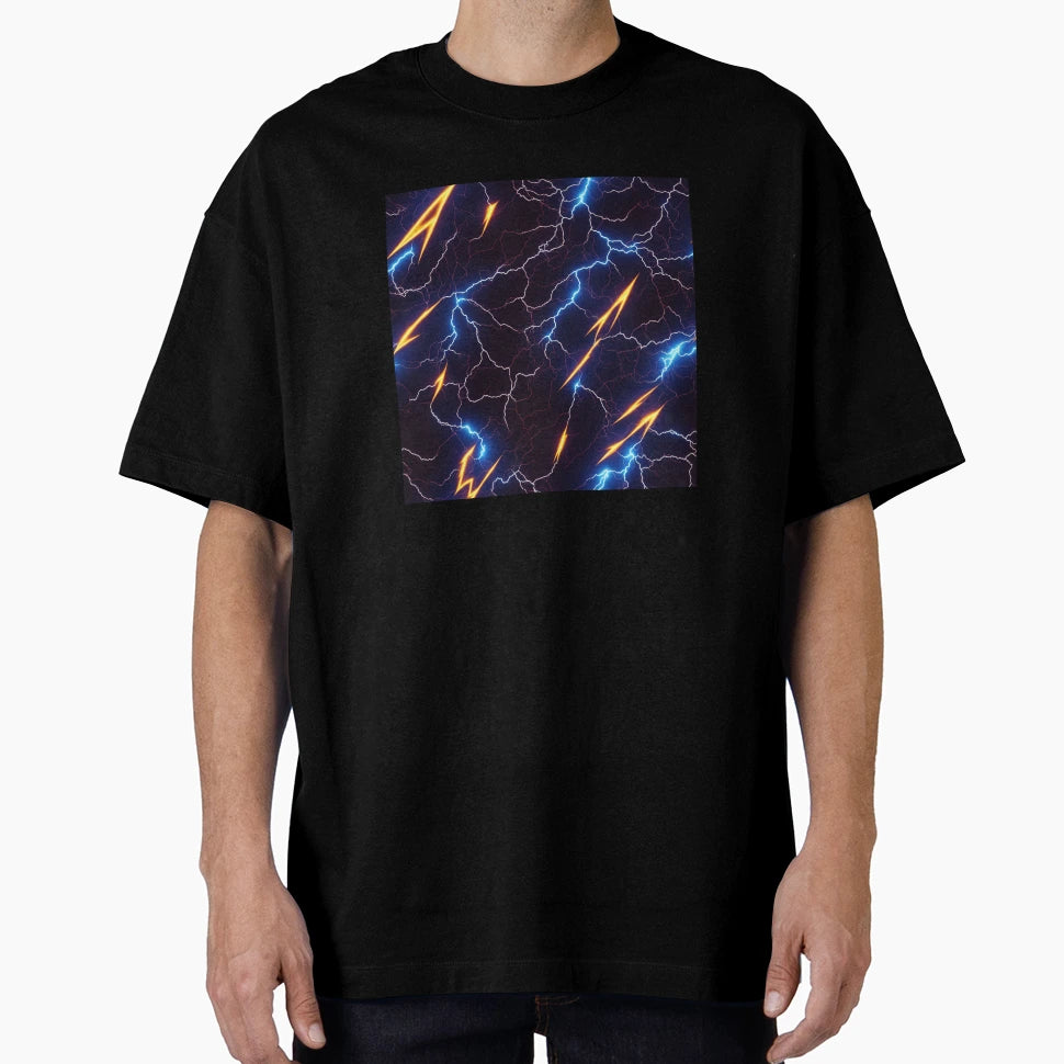 Electricity Lightning Bolts Energy T-Shirt - Custom Art Print for Adults - T-Shirt, Sweatshirt, Hoodie