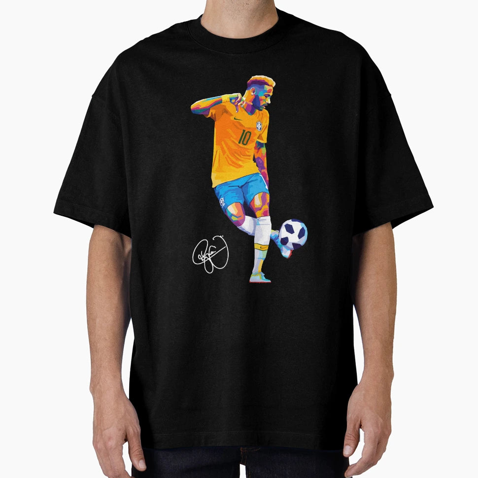 Neymar Jr Footballer Wpap Art T-Shirt - Casual Everyday Wear Men Women - T-Shirt, Sweatshirt, Hoodie