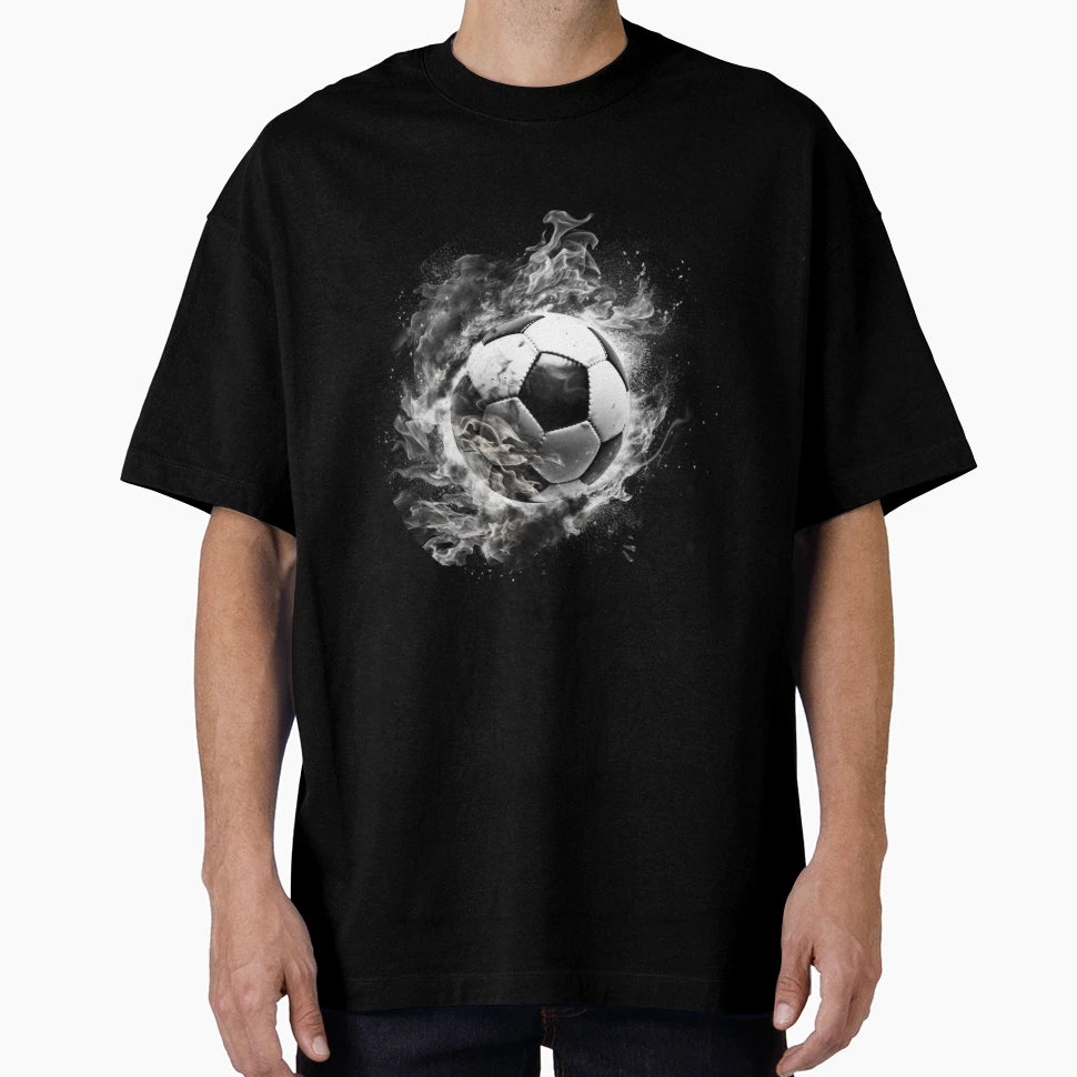 Soccer Ball Fire T-Shirt - Novelty Apparel Unisex - T-Shirt, Sweatshirt, Hoodie