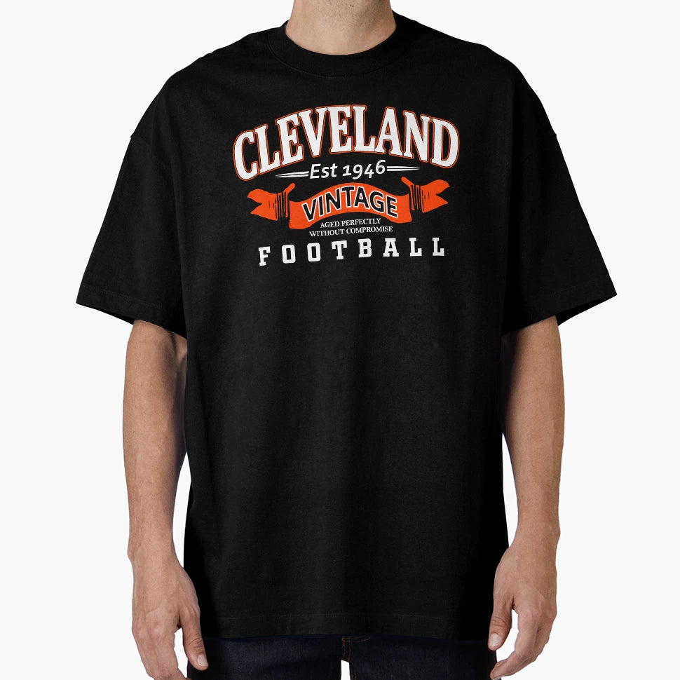 Cleveland Football Fan 1946 T-Shirt - Aesthetic Graphic Men Women - T-Shirt, Sweatshirt, Hoodie